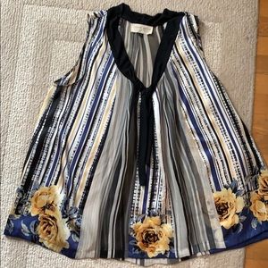 Anthropologie sheer flouncy top